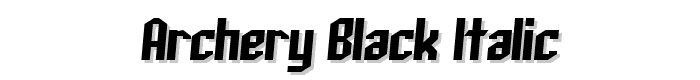 Archery Black Italic font